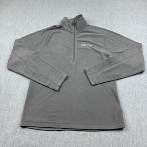 Marmot Sweater Mens Small Gray 1/2 Zip Rocklin Fleece‎ Pullover Knit Outdoors
